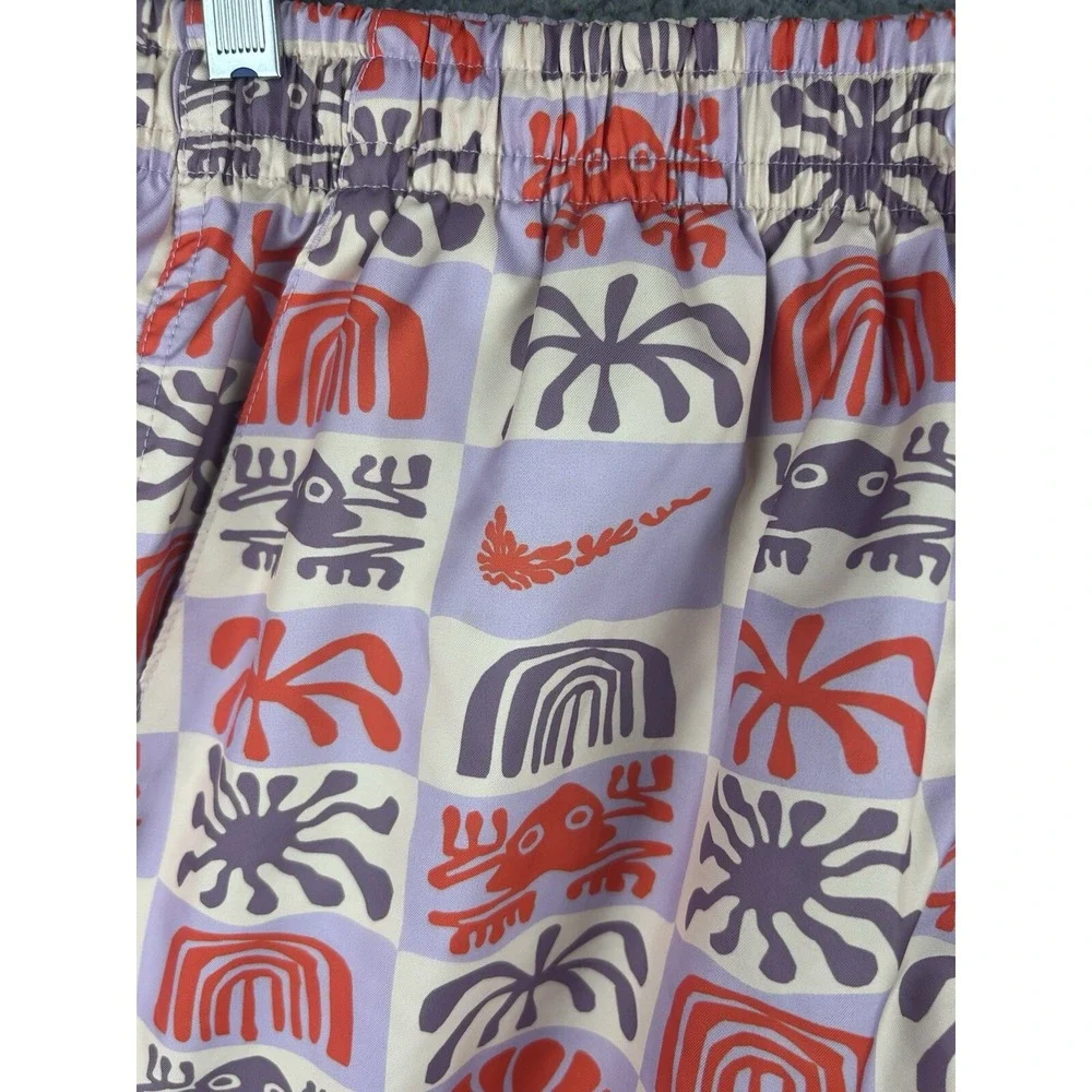 Nike Shorts Mens XL Woven Flow Spring Break Frogs Beach Lined Purple Orange Swim